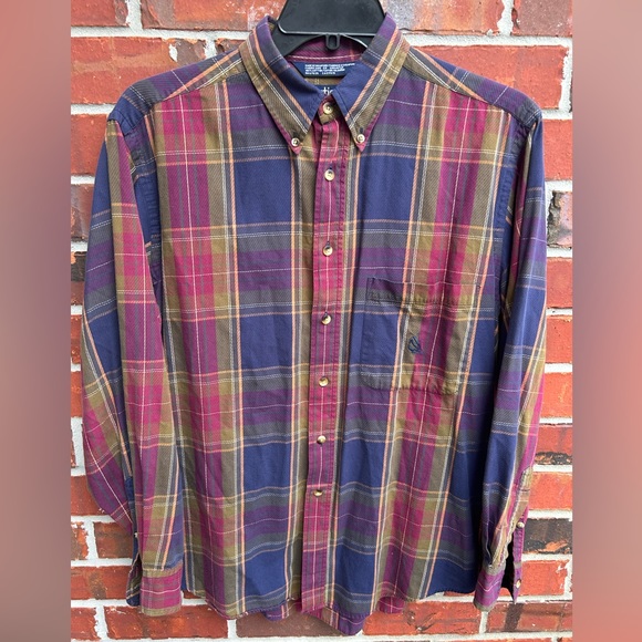 Nautica Men’s Multicolored Long Sleeve Button Down Large Cotton Shirt - Picture 1 of 4